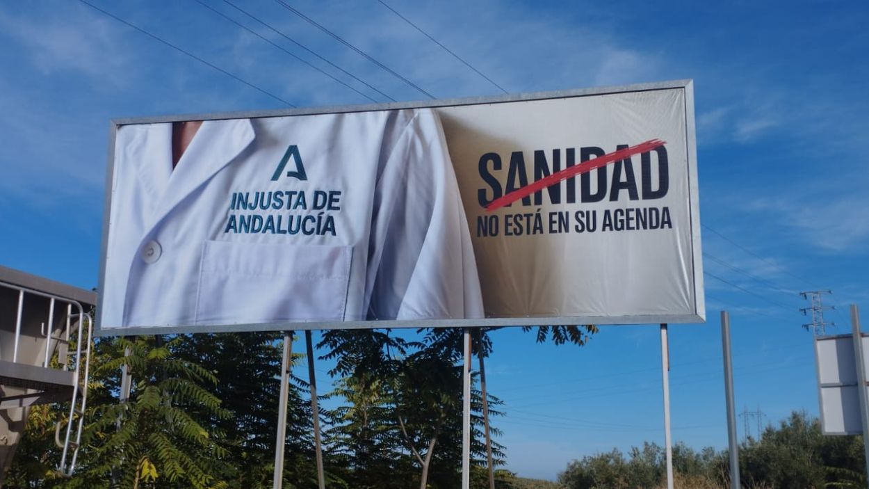 Vallas contra la gestión de la Sanidad Pública en Andalucía