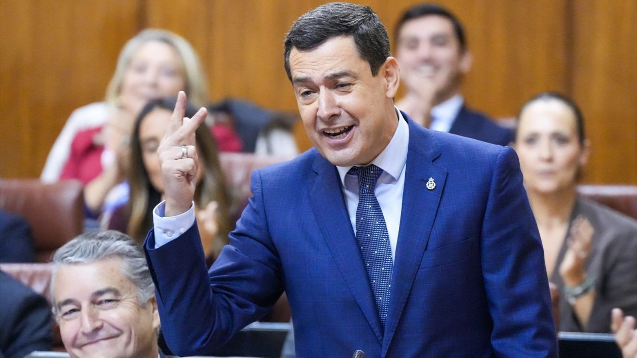 Presidente de la Junta de Andalucía, Moreno Bonilla, en el Parlamento andaluz / EP
