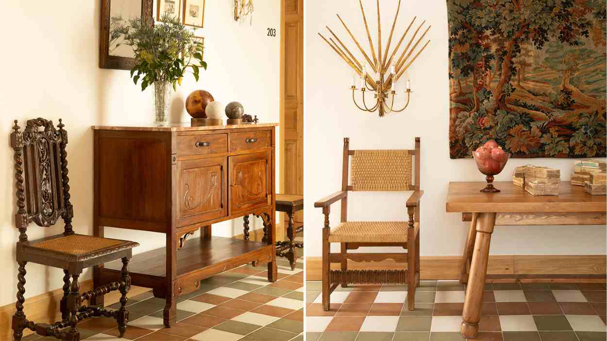 Mobiliario espacios comunes Casa Pizarro Hotel