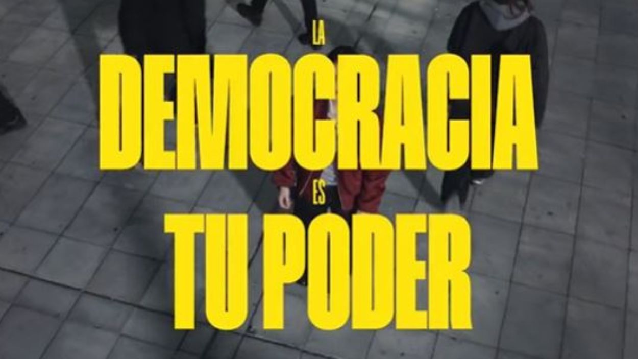 Imagen de la campaña 'La democracia es tu poder' del Gobierno de España por los 50 años de la democracia. Gobierno de España.