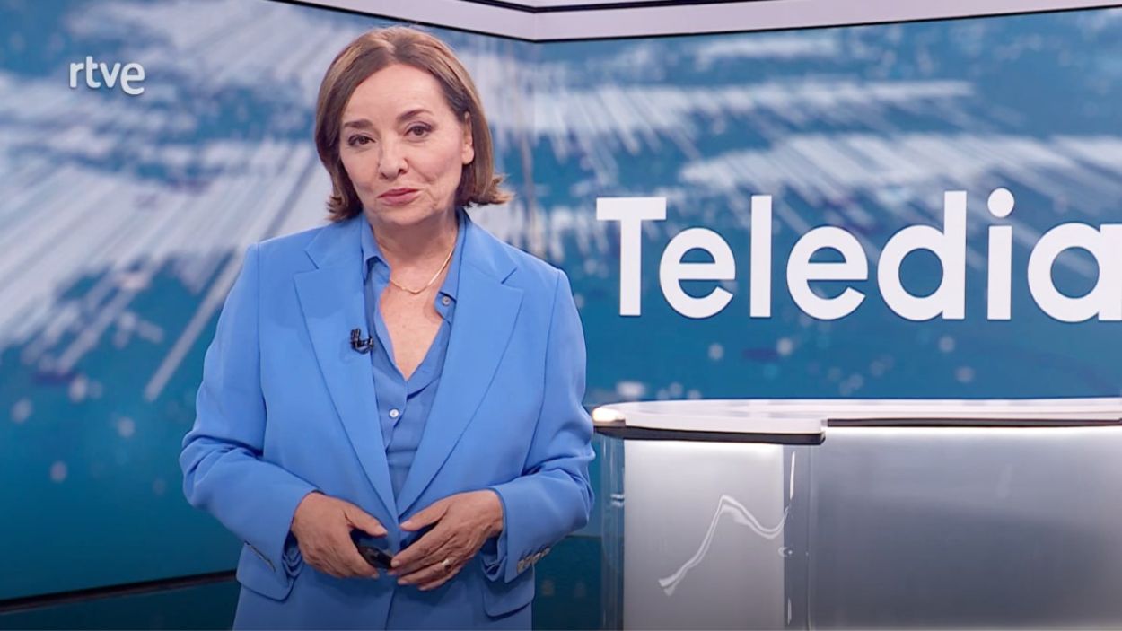 Pepa Bueno en 'Telediario 2'. TVE