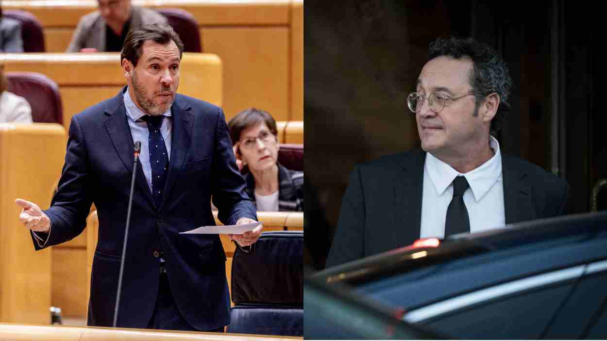 El ministro de Trasnportes y Movilidad Sostenible, Óscar Puente, y el fiscal general del Estado, García Ortiz