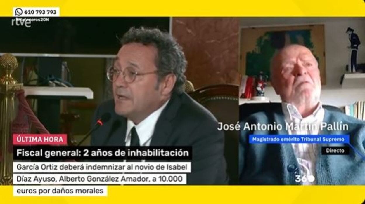 José Antonio Martín Pallín durante su intervención en 'Mañaneros 360'. RTVE.