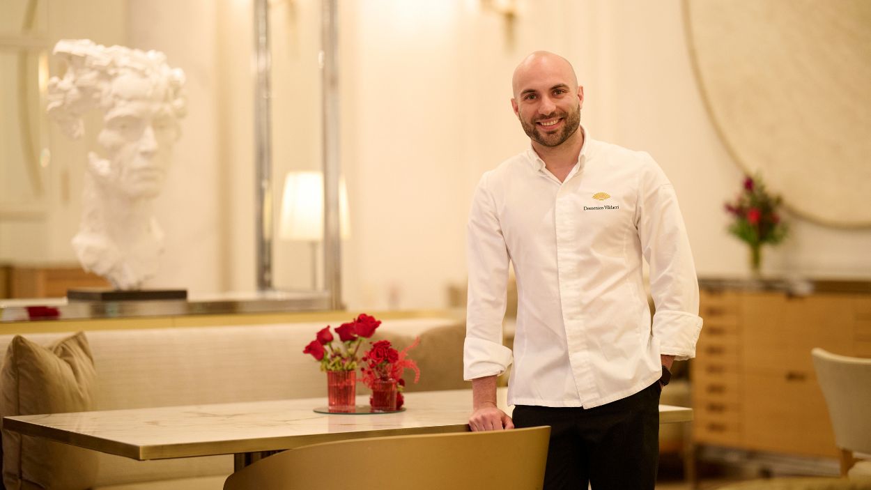 Domenico Vildacci, jefe de Cocina de Deessa, elabora el menú de The Macallan para el Mandarin Oriental Ritz, Madrid (Foto: Uxío da Vila) 