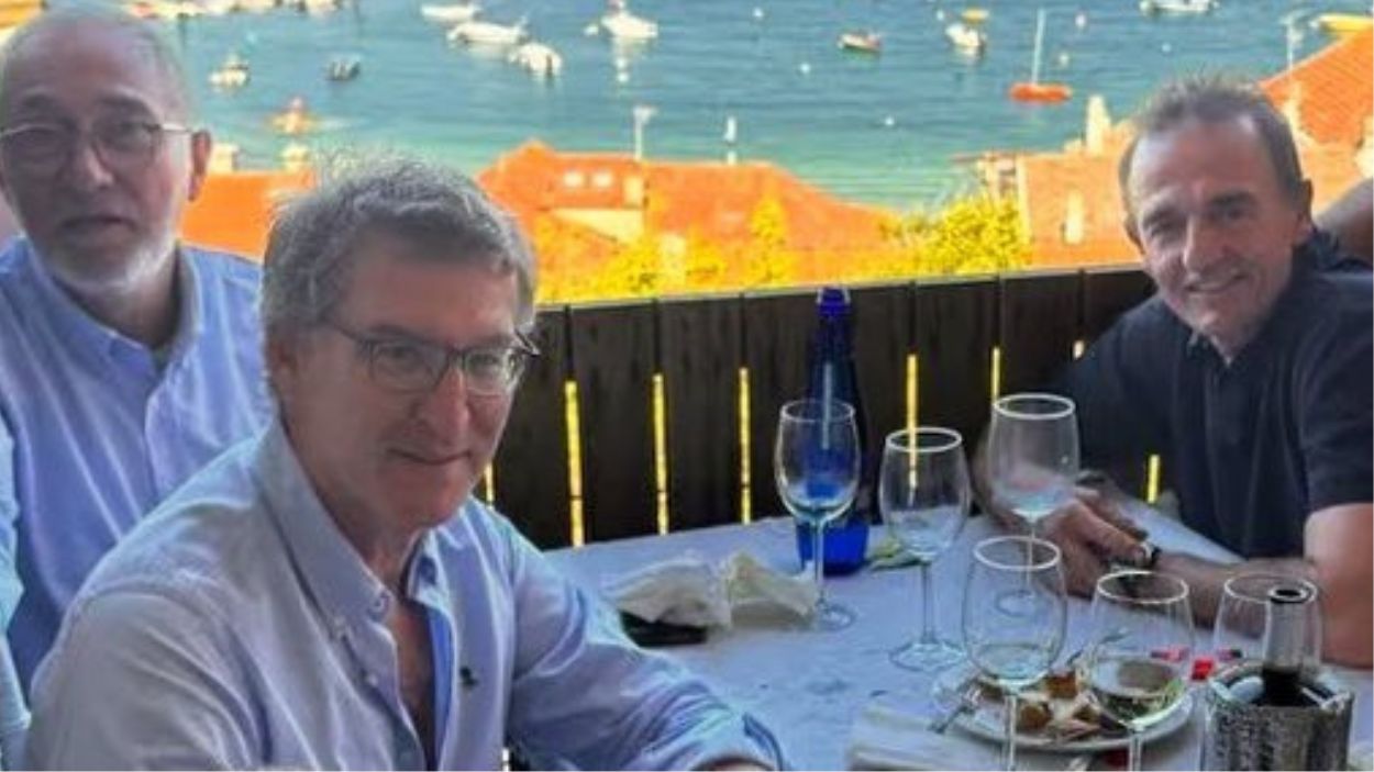 Sardá, Feijóo y Lequio en una comida. X