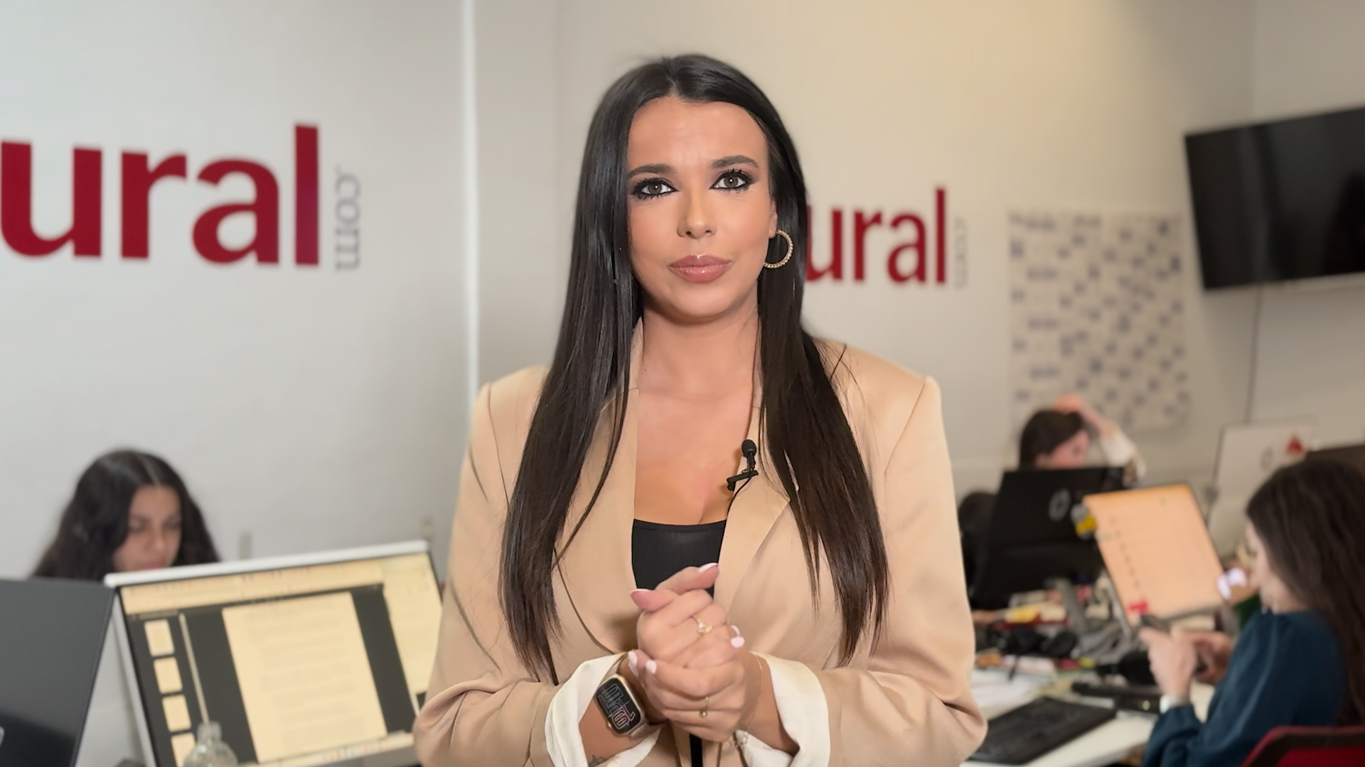 Sarah Santaolalla en las oficinas de ElPlural.com