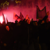 Manifestación de Falange por el 20 N en Ferraz con amenazas a Sánchez y al PSOE. EP.