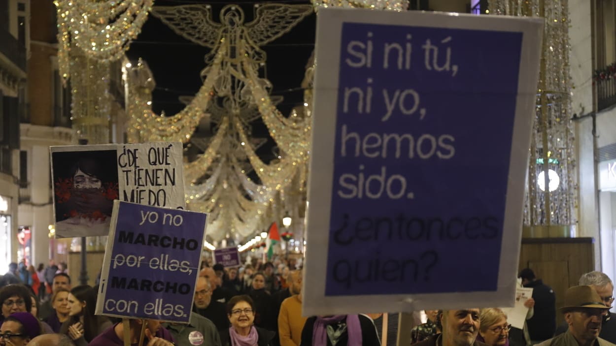 Manifestación con motivo del 25N en Málaga, a 25 de noviembre de 2024. EP.