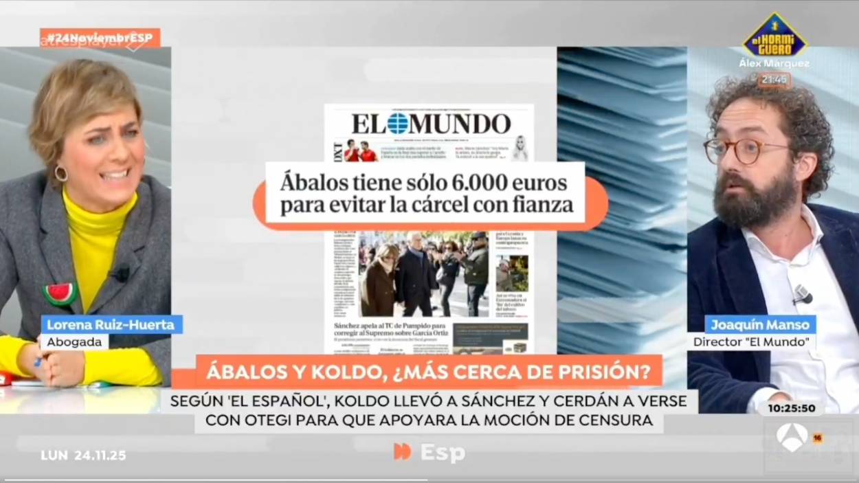 Lorena Ruiz-Huerta y Joaquín Maso en 'Espejo Público'