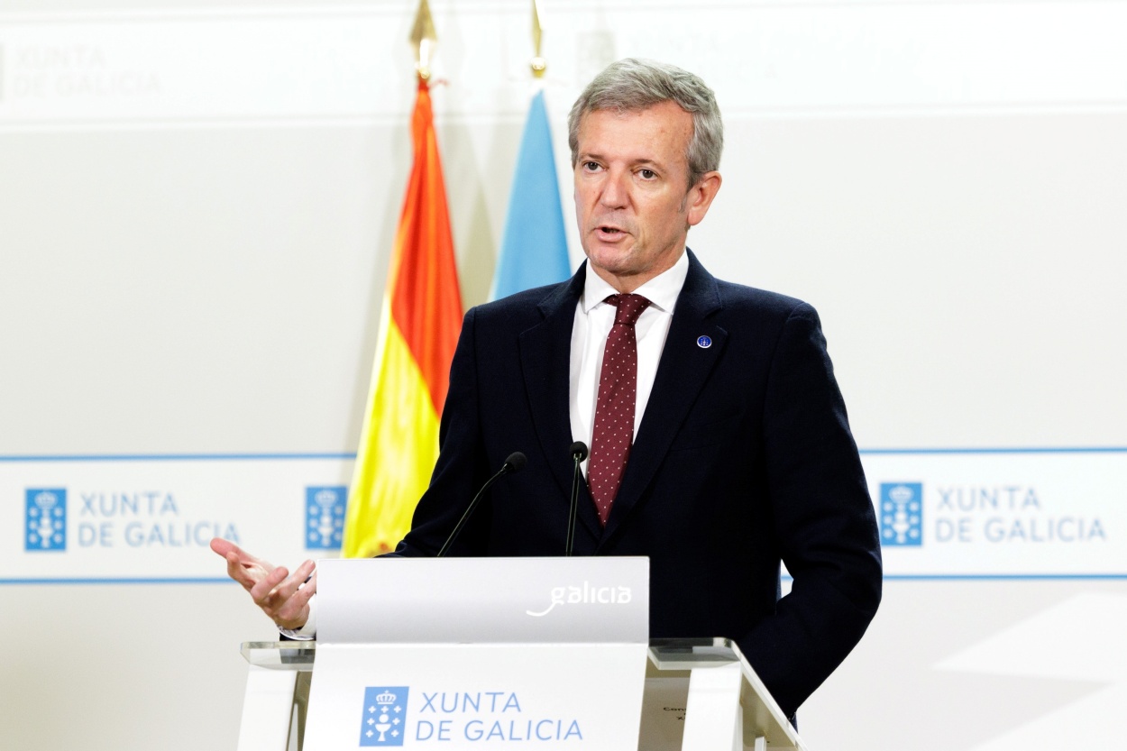 Alfonso Rueda durante la comparecencia ayer tras la celebración del Consello de la Xunta (Foto: Europa Press).