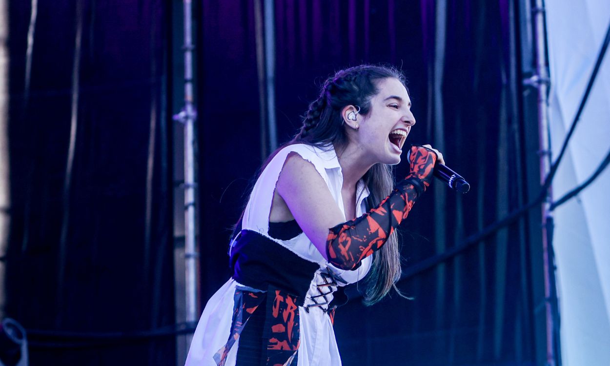 Sandra Delaporte durante un concierto. EP