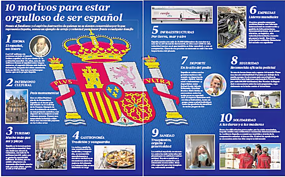 Las diez razones que, según ABC, son para estar orgulloso de ser español. 