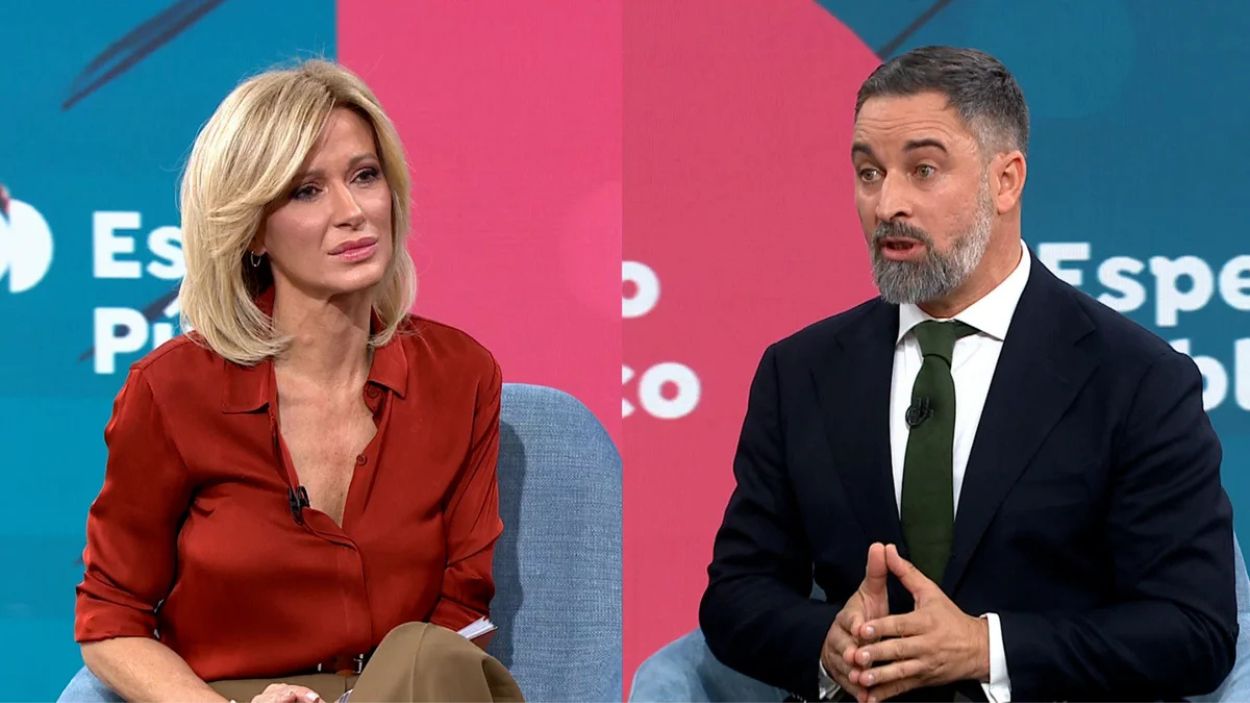 Susanna Griso y Santiago Abascal en 'Espejo Público. Atresmedia