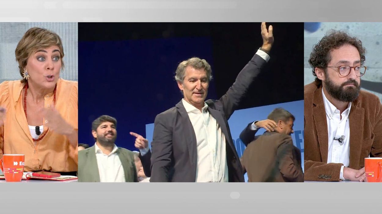 Lorena Ruiz Huertas y Joaquín Manso en 'Espejo Público. Atresmedia