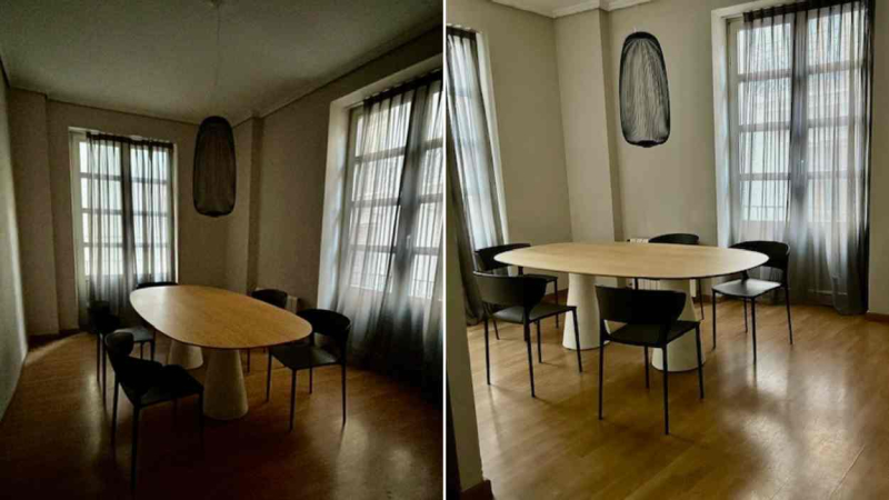 Dos planos de la sala donde comieron Mazón y Vilaplana. ElPlural.com