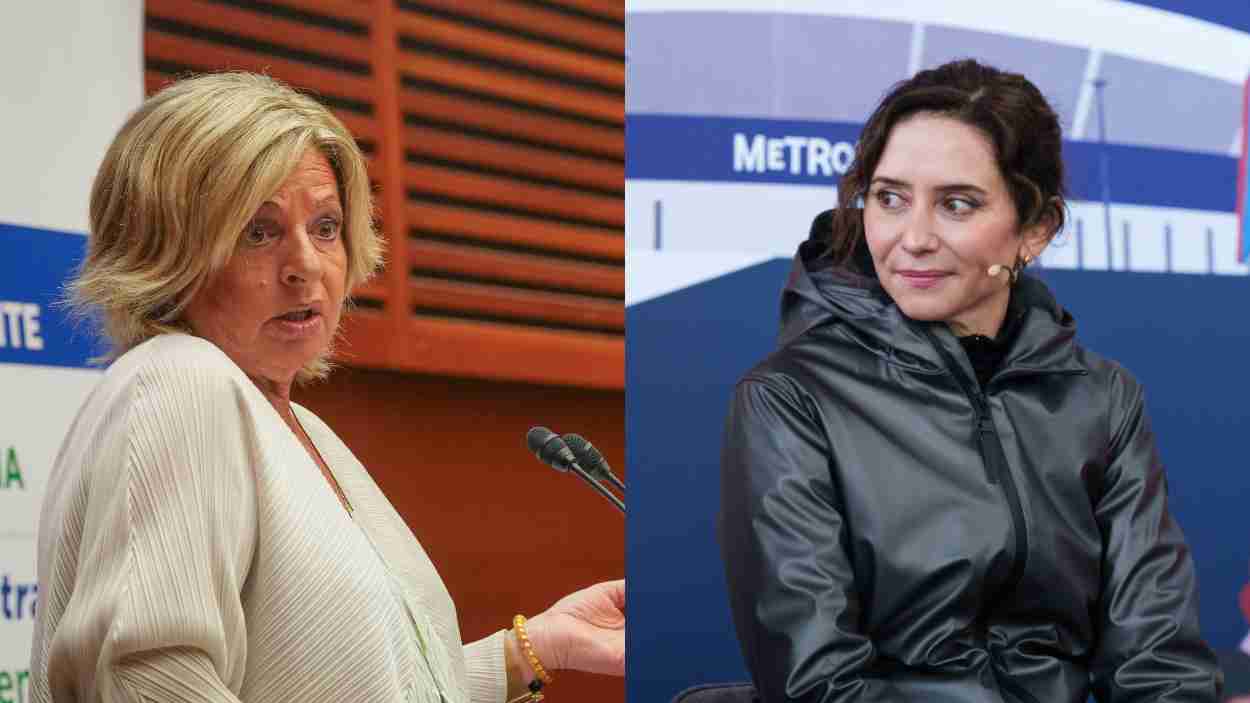 La presidenta del Colectivo de Víctimas del Terrorismo (COVITE), Consuelo Ordóñez, y la presidenta de la Comunidad de Madrid, Isabel Díaz Ayuso 