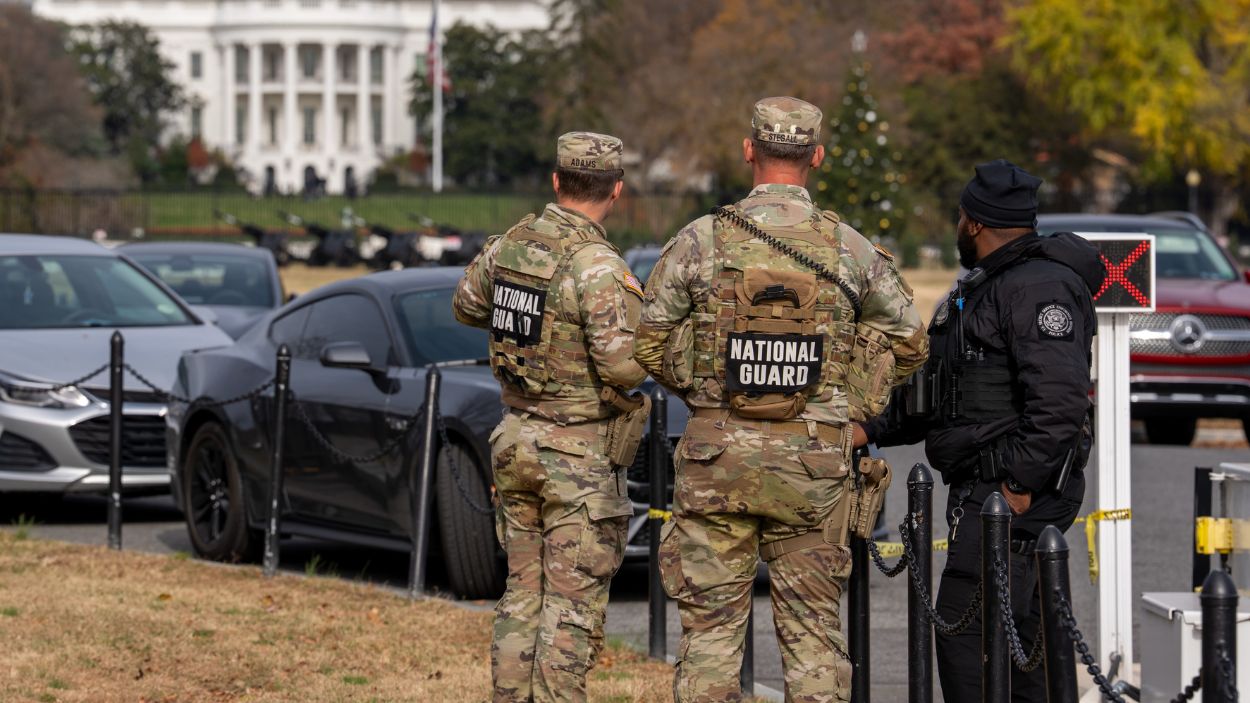 Imagen de recurso de la Guardia Nacional de Estados Unidos frente a la Casa Blanca. EP.