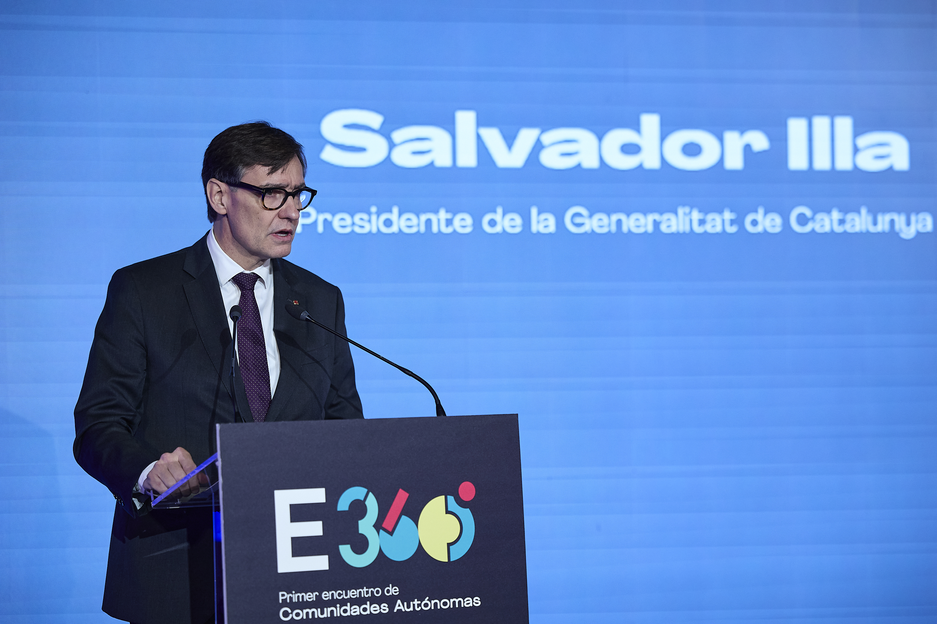 El presidente de la Generalitat de Cataluña, Salvador Illa, en el foro 'España 360'. Jesús Hellín / EP