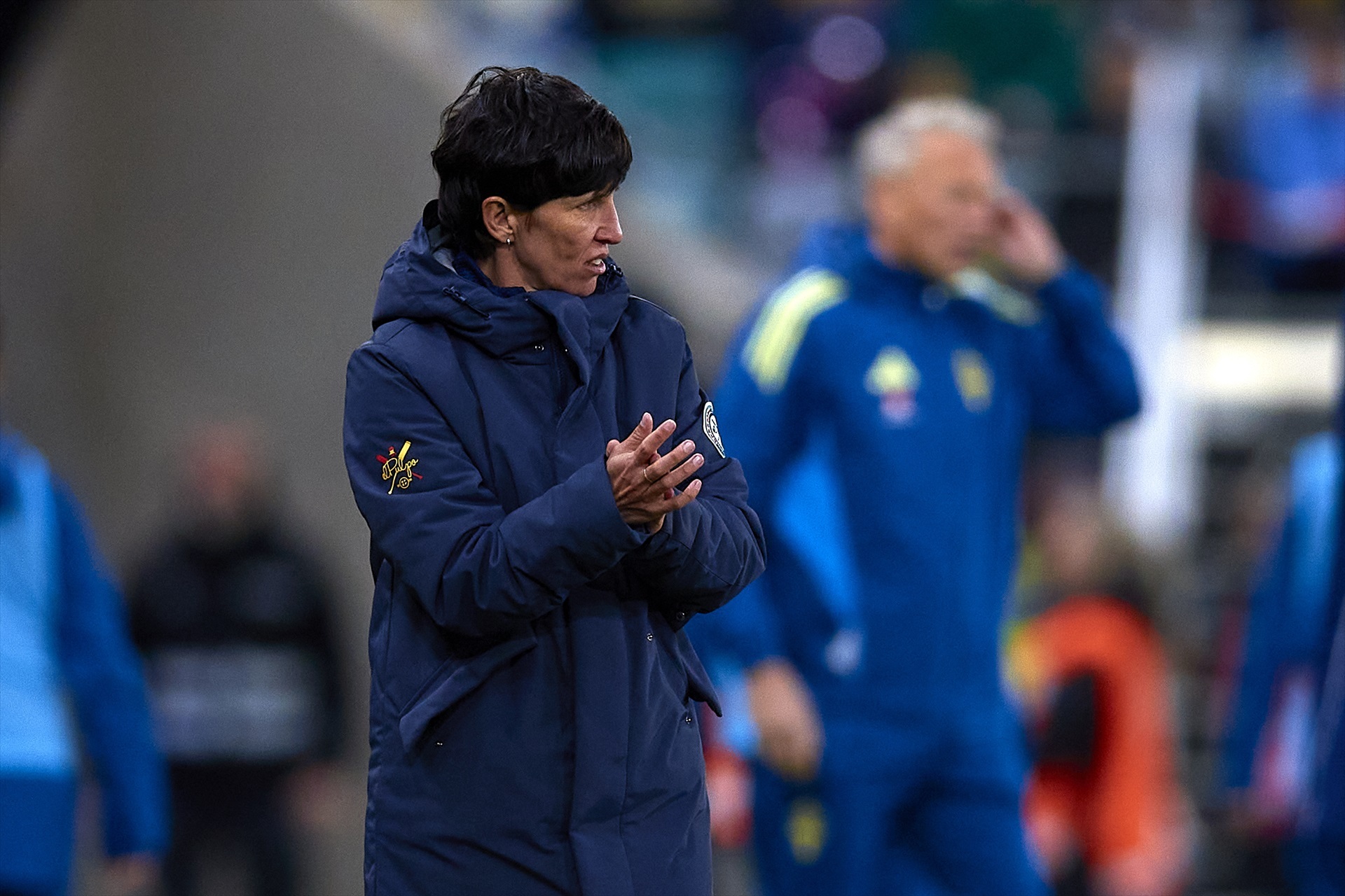 La seleccionadora en un partido ante Suecia| EP