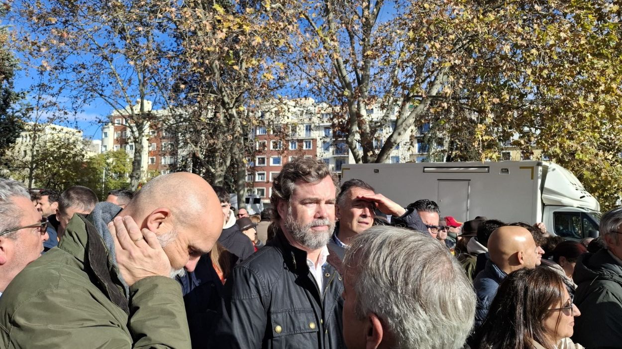 El exportavoz parlamentario de Vox en el Congreso Iván Espinosa de los Monteros en la protesta del PP en el Templo de Debod. Ep.