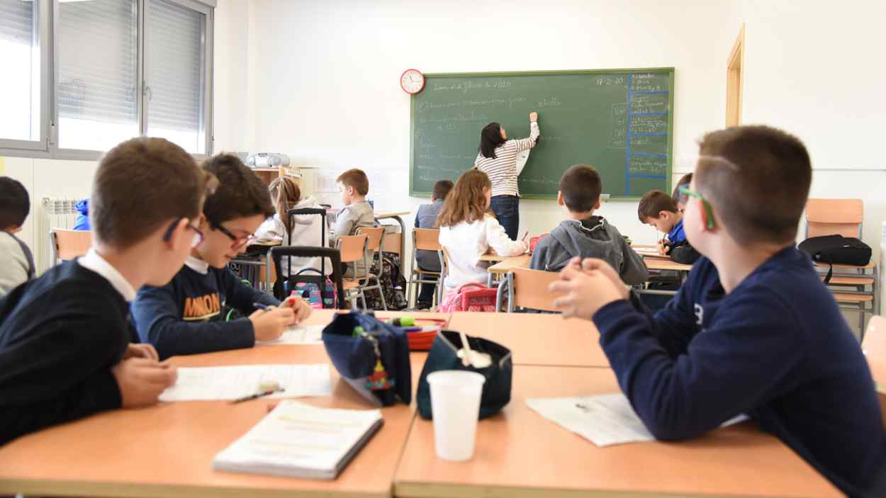 Imagen de un aula en un centro educativo de Castilla-La Mancha. JCCM.