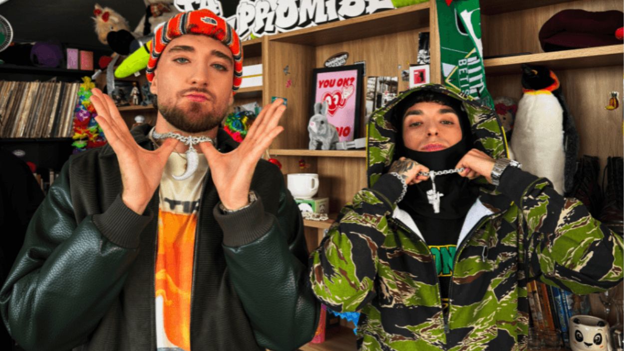 Lucho Rk y La Pantera en el shooting de Pinky Promise 2