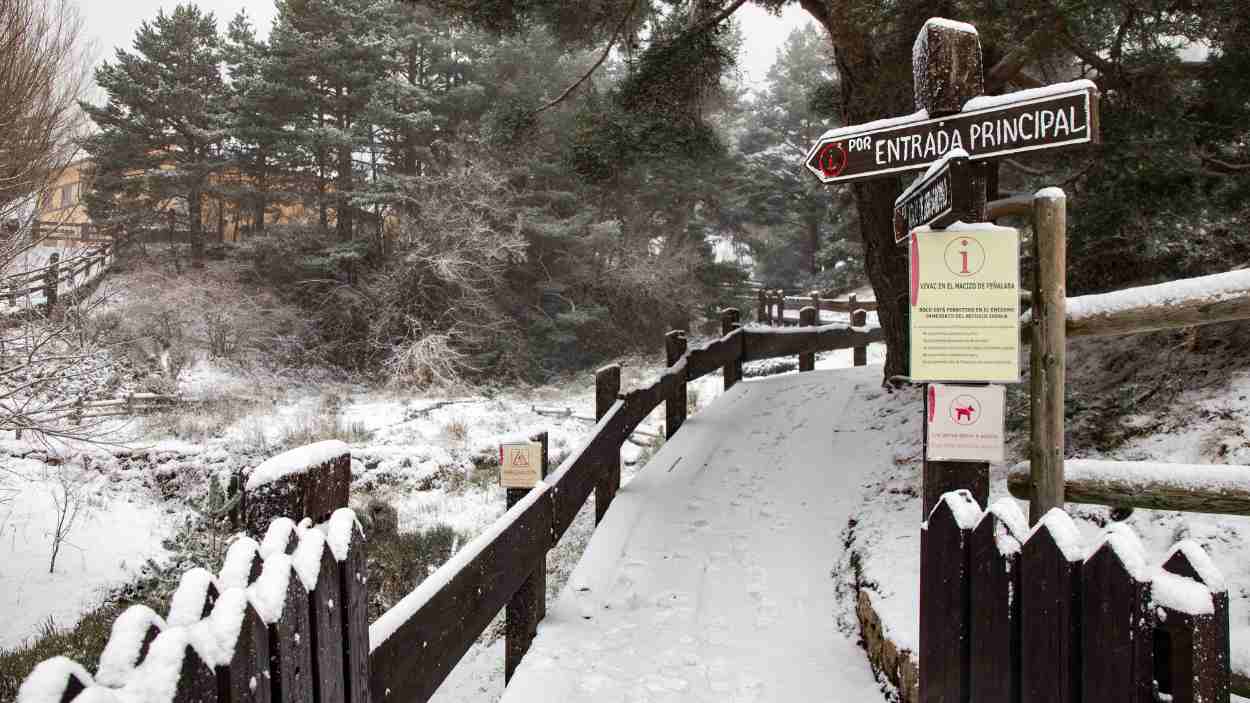 Primera nevada en la sierra de Madrid. Europa Press