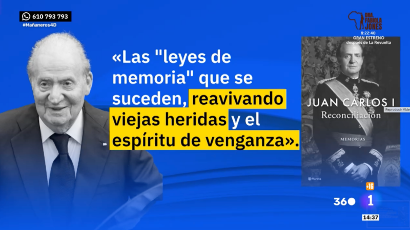 Fragmento de las memorias de Juan Carlos I en 'Mañaneros 360' Fragmento de las memorias de Juan Carlos I en 'Mañaneros 360'