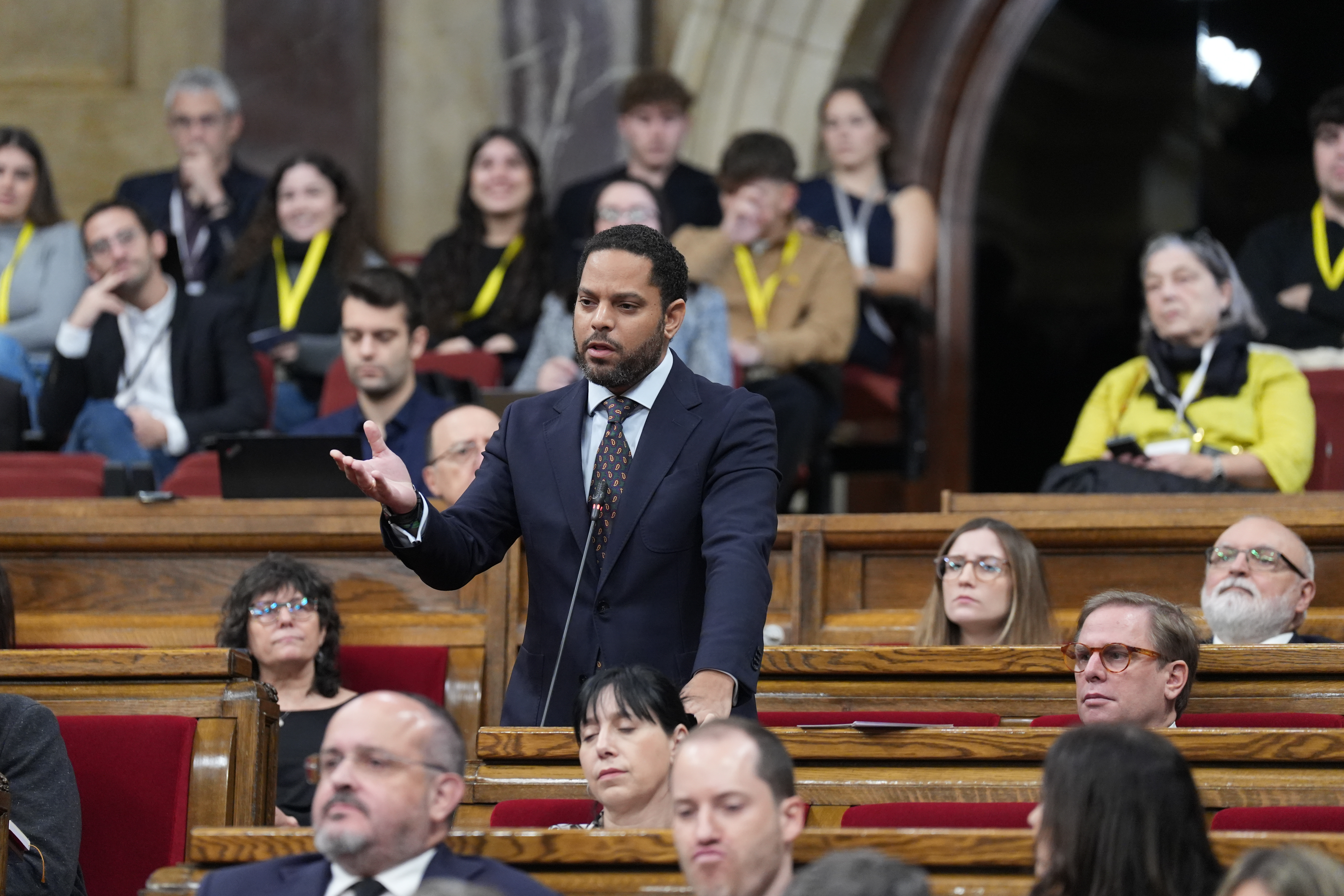 El secretario general de Vox, Ignacio Garriga, en el Parlament de Cataluña. David Zorrakino / EP