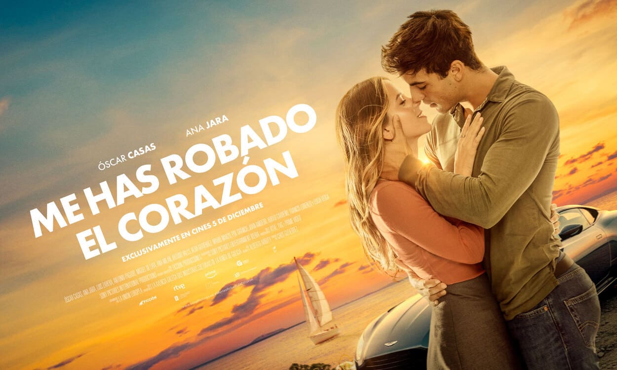 Cartel oficial de la película ‘Me has robado el corazón’, protagonizada por Óscar Casas y Ana Jara