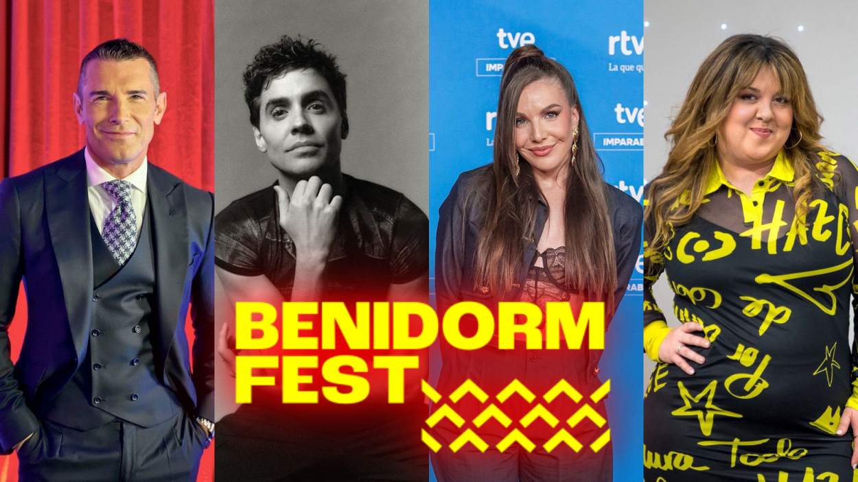 Jesús Vázquez, Javier Ambrossi, Inés Hernand y Lalachus, presentadores del Benidorm Fest 2026