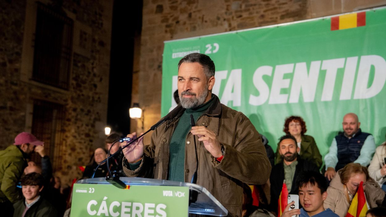 El presidente de Vox, Santiago Abascal. EP