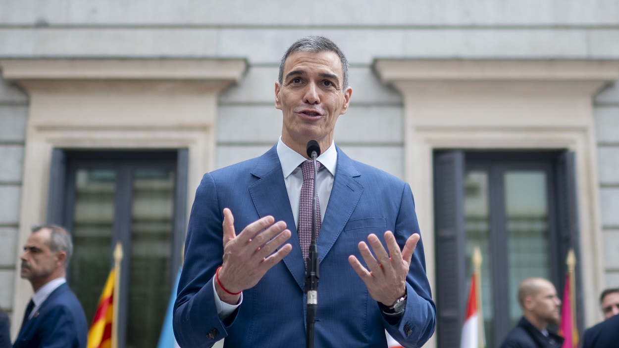El presidente del Gobierno, Pedro Sánchez, en el Día de la Constitución. EP