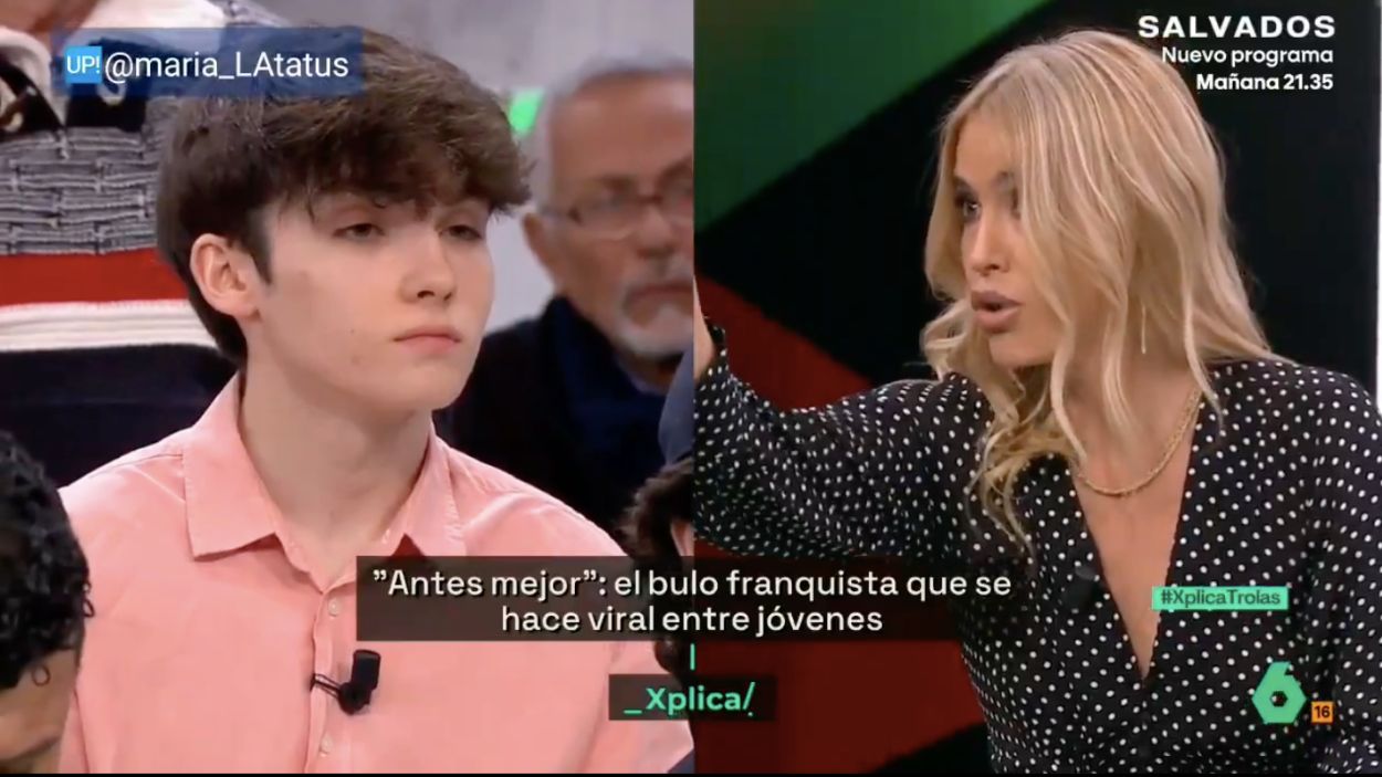 Jon Echevarría y la sindicalista Afra Blanco. laSexta Xplica.