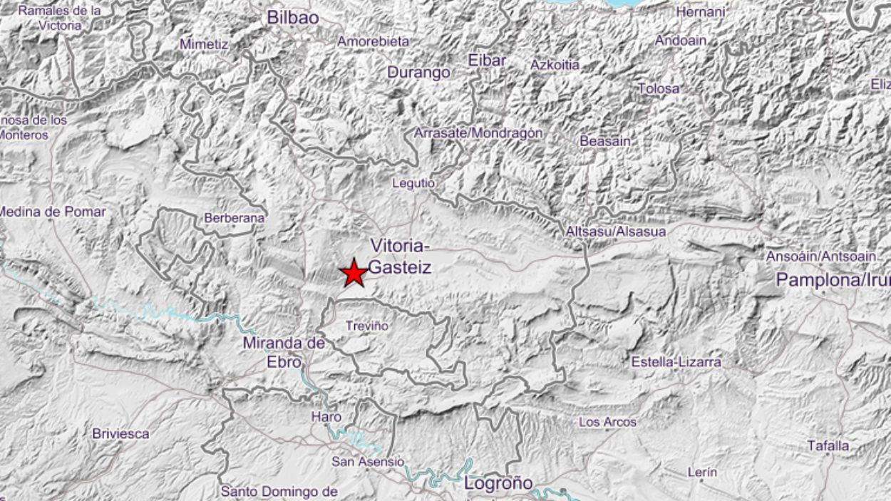 Un terremoto de magnitud 4 sacude Álava en plena noche. 
