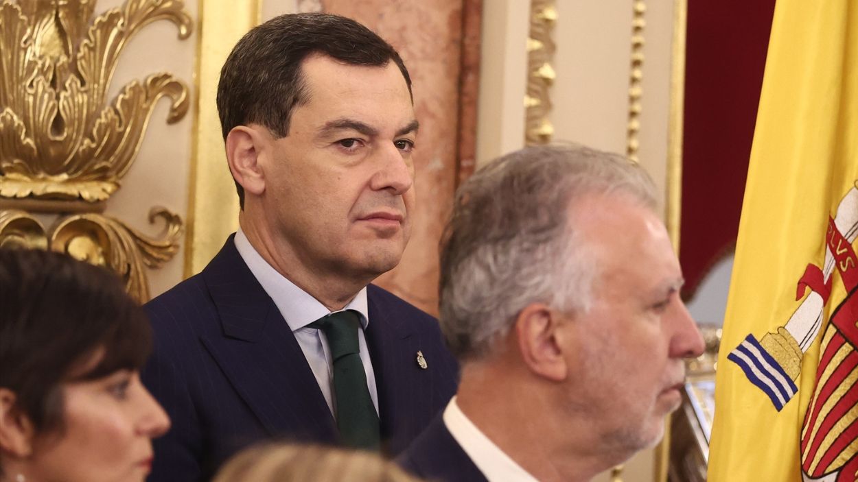 Presidente de la Junta de Andalucía, Moreno Bonilla, en el acto institucional por el Día de la Constitución / EP
