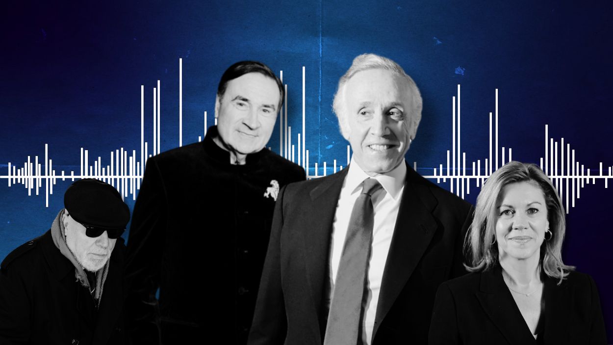 Ilustración de José Manuel Villarejo, Pedro J. Ramírez, Eduardo Inda y María Dolores de Cospedal. Elaboración propia