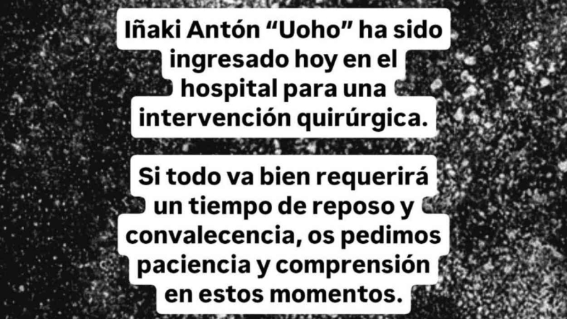 Iñaki Antón, 'Uoho', en redes sociales. Instagram Iñaki Antón, 'Uoho', en redes sociales. Instagram