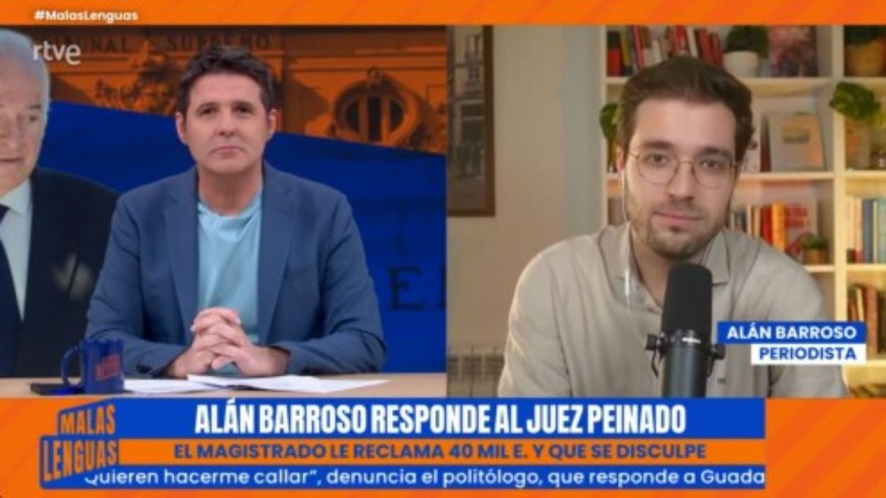 Jesús Cintora y Alán Barros en 'Malas Lenguas'. TVE