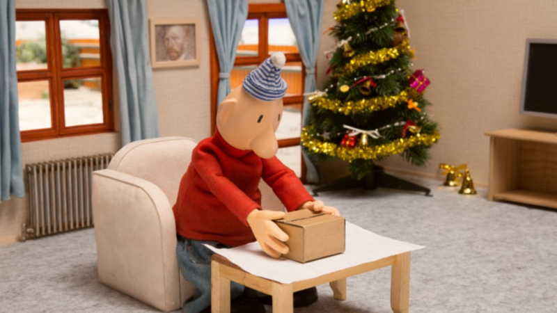 Fotograma de la proyección de 'Pat y Mat en invierno'. Foto: Fundación 'la Caixa'