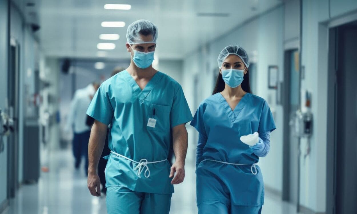 Médicos en un hospital. Foto de 123RF/iftikharalam