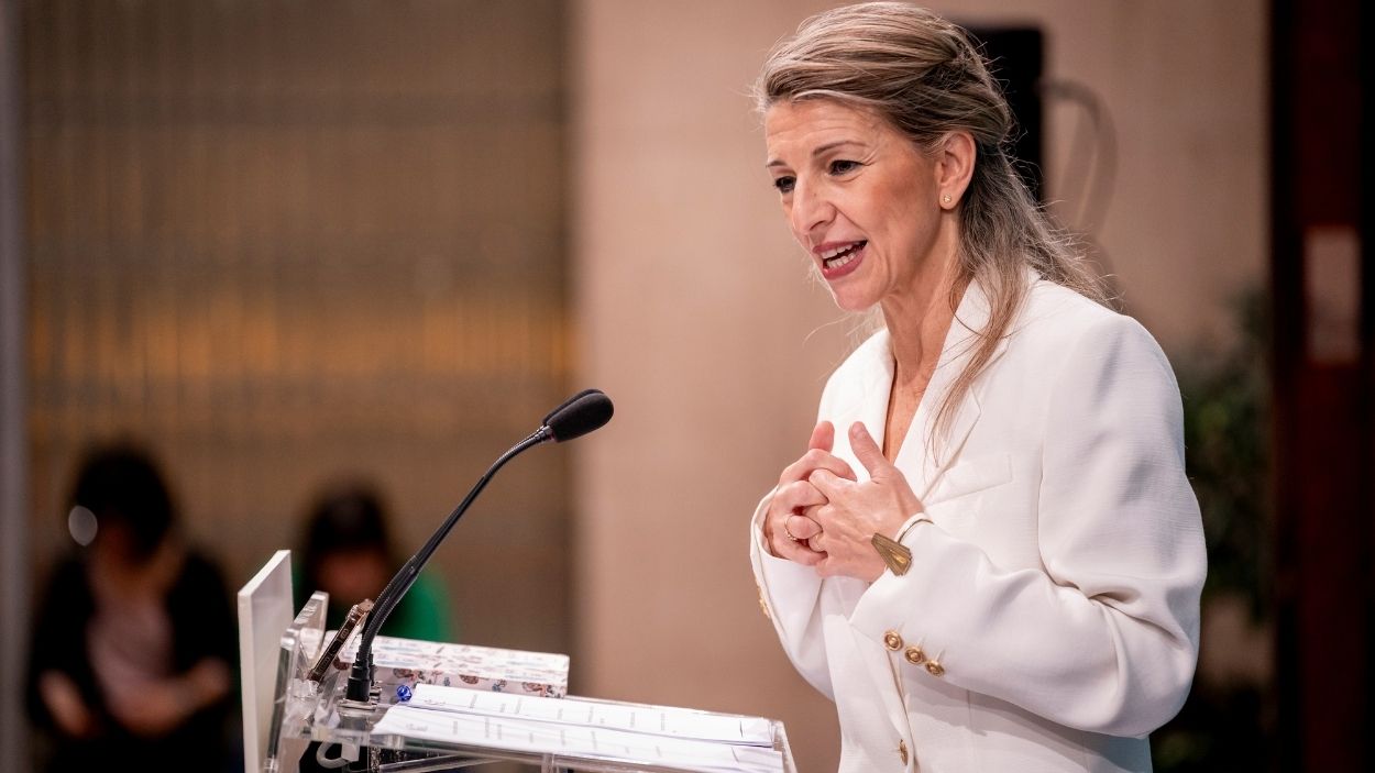 La vicepresidenta segunda y ministra de Trabajo y Economía Social, Yolanda Díaz. EP.