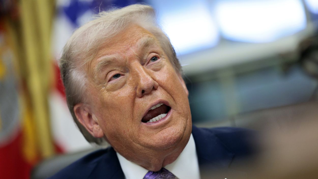 El presidente de Estados Unidos, Donald Trump, en el Despacho Oval de la Casa Blanca. EP.