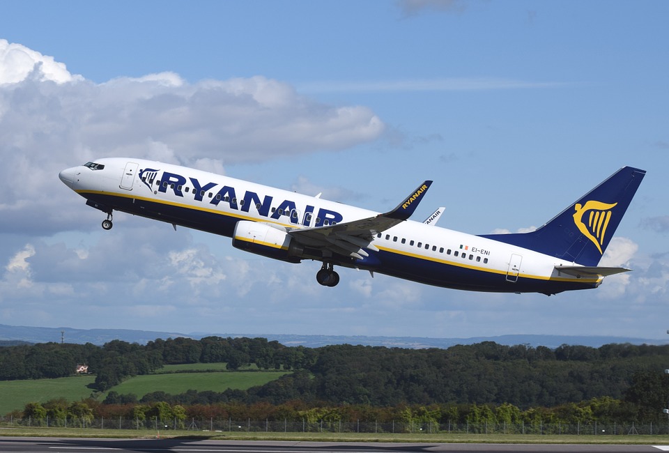 Un avión de Ryanair.