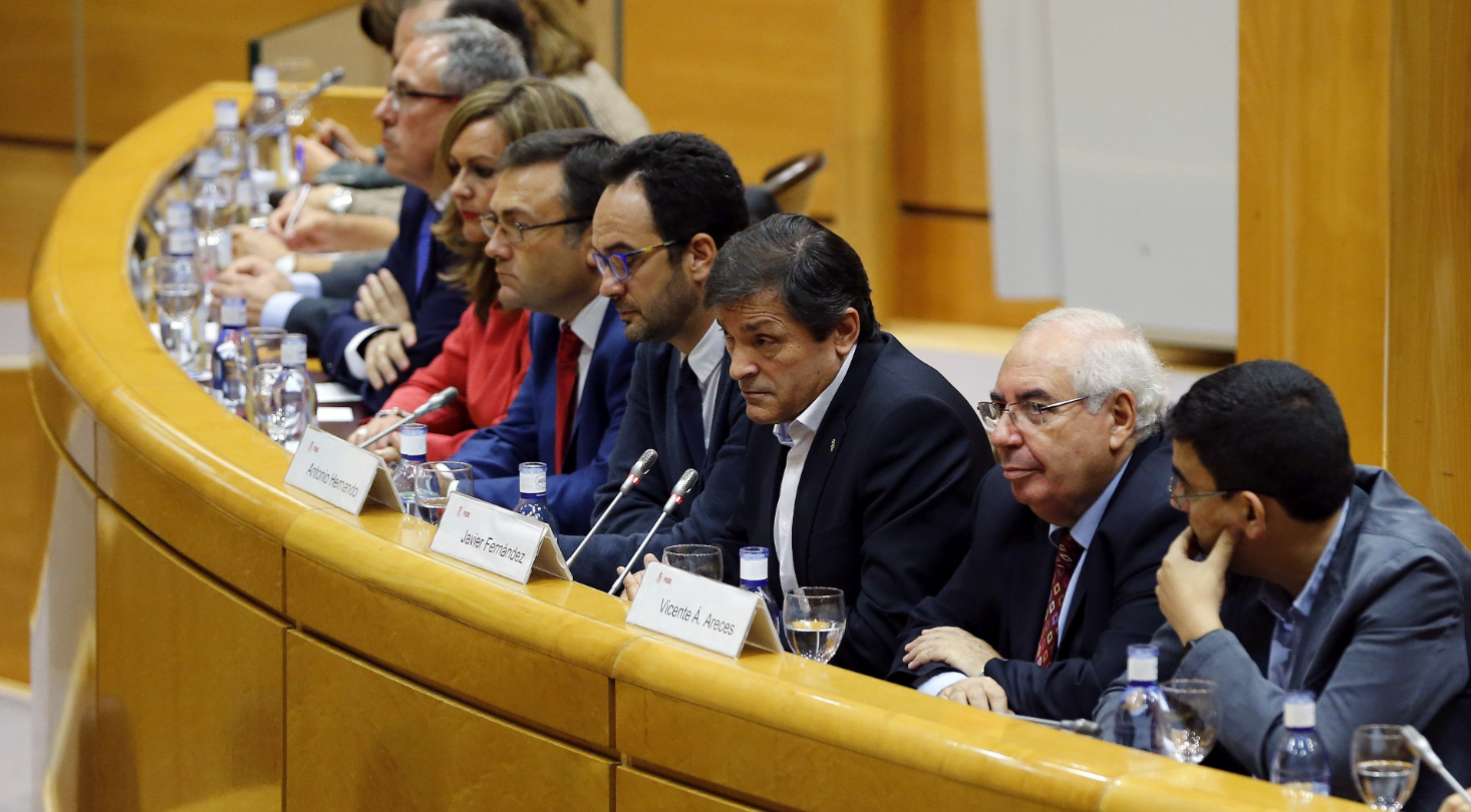Reunión del grupo parlamentario del PSOE en el Senado y el Congreso.