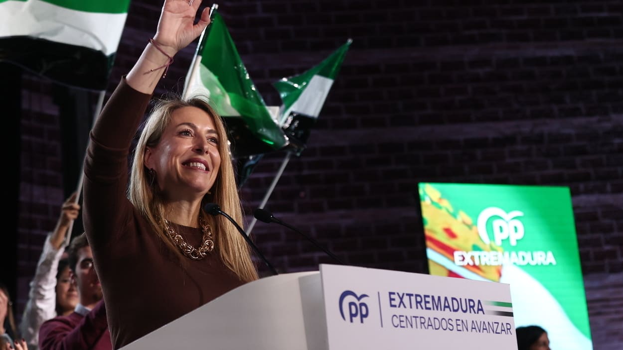 La presidenta de la Junta de Extremadura, María Guardiola. EP.
