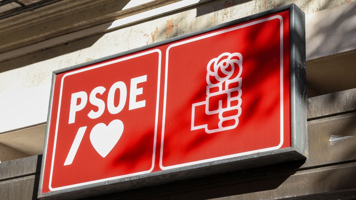 Fachada de la sede central del PSOE, en la calle Ferraz de Madrid. EP.