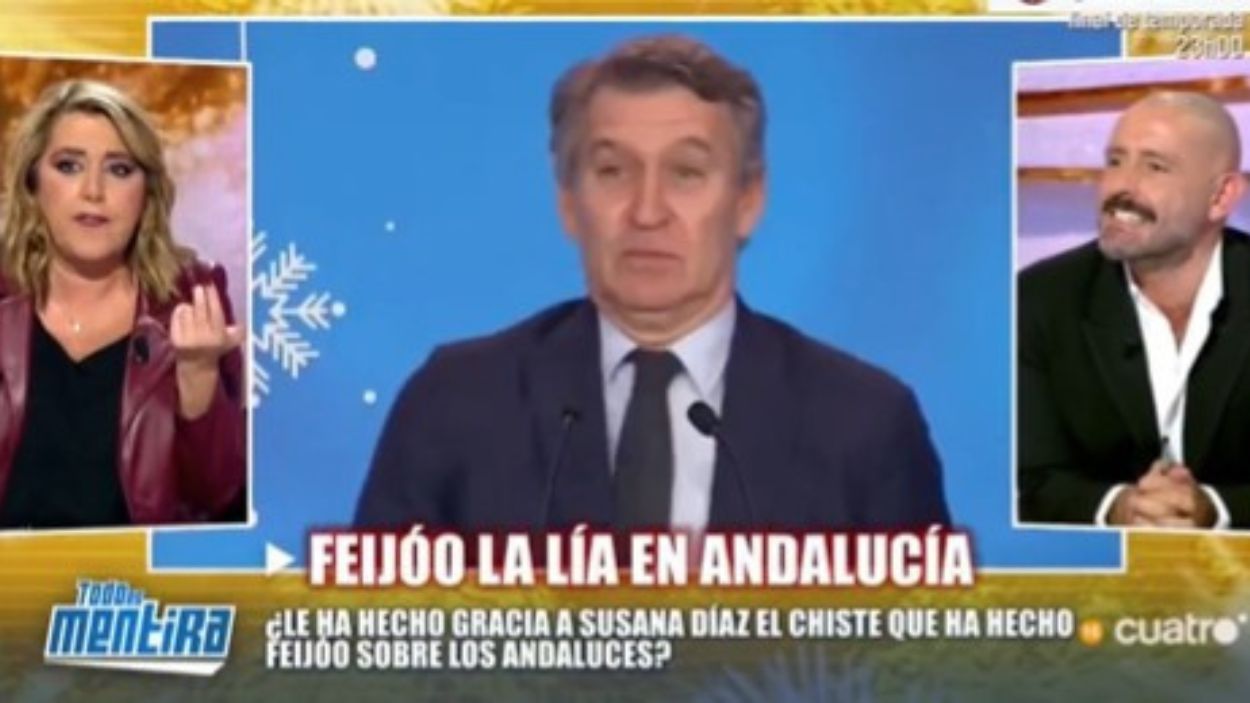 Susana Díaz y Jaime de los Santos en 'Todo es mentira'. Mediaset