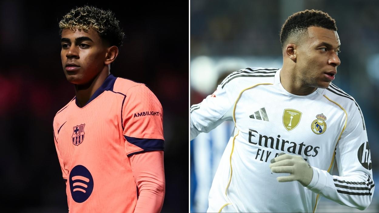 Mientras Lamine Yamal gana 16,67 millones de euros en el FC Barcelona, esto es lo que cobra Kylian Mbappé en el Real Madrid. EP