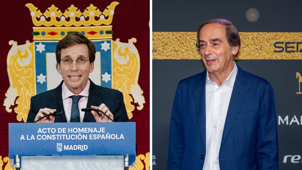 El alcalde de Madrid, José Luis Martínez Almeida y el periodista Isaías LafuenteEP.